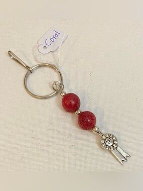 NEW Handcrafted Keychain with a Winners Ribbon charm